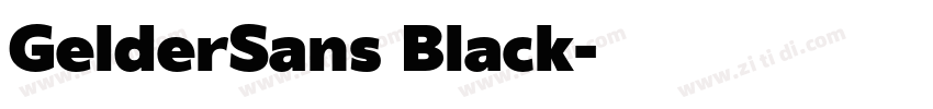 GelderSans Black字体转换